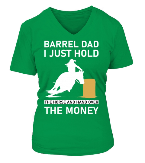 Barrel Dad I Just Hold The Horse and hand Women's V-Neck T-shirt