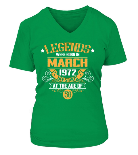 Legends were born in March 1972 V-neck T-Shirt Woman