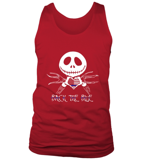 Back The Blue Skull FUnny Tank Top Unisex