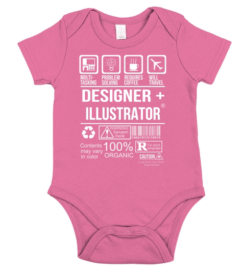 Designer  Illustrator Short Sleeve Baby One-Piece