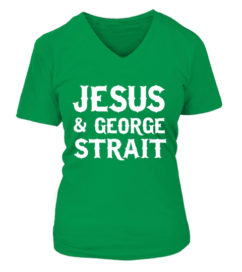 JESUS AND GEORGE STRAIT V-neck T-Shirt Woman