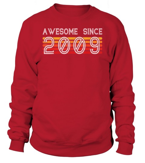 Awesome Since 2009 10 Years Old 10th Birthday Gi Men's Sweatshirt