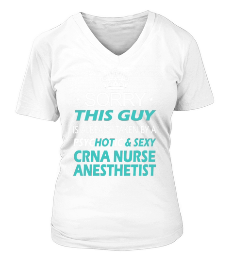 CRNA NURSE ANESTHETIST FThis Guy V-neck T-Shirt Woman