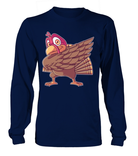 Thanksgiving Day Dabbing Turkey Boys Kids Men Turk Women's Long Sleeve