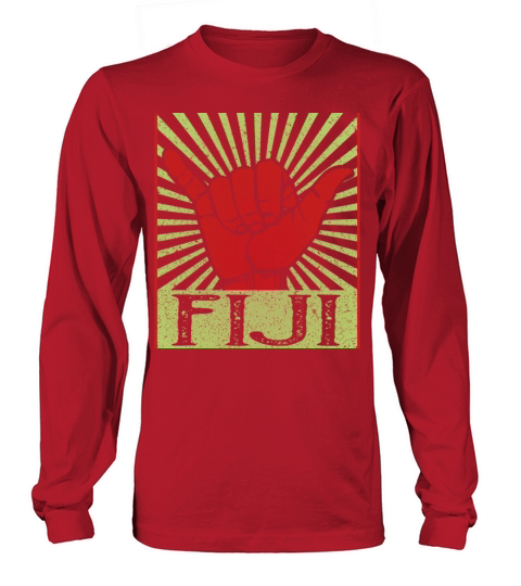 Vintage Fiji Islands Surfer Retro Souvenir Women's Long Sleeve