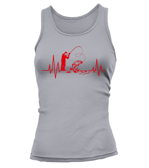 Fishing Heartbeat EKG Best Gift for Fisherman Fly Women's Tank Top