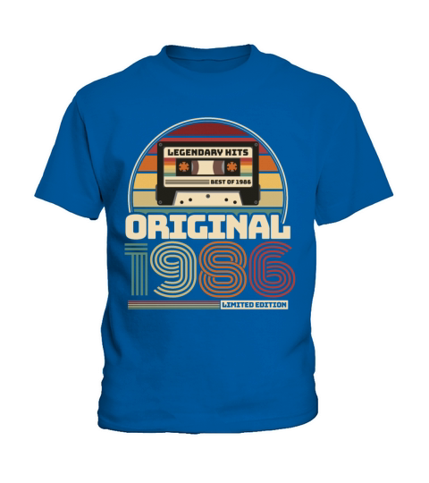 Beautiful Retro Vintage tape birthday 1986 Kids T-Shirt