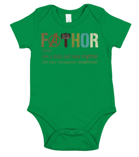Fathor noun like a dad just way mightier for 2020 shirt Short Sleeve Baby One-Piece
