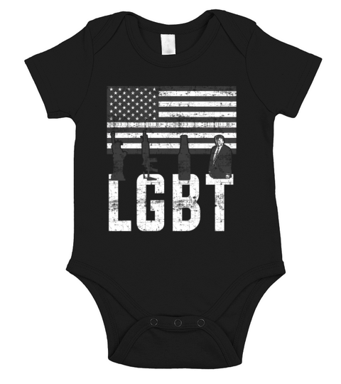LGBT Freedom Funny Gun Beer Trump Short Sleeve Baby One-Piece
