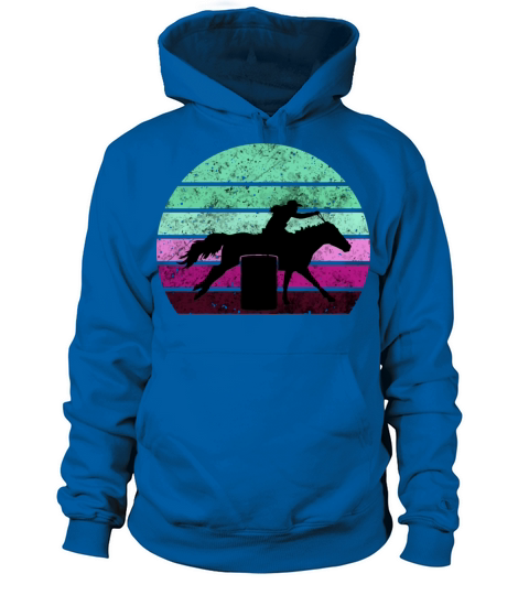 Horse Barrel Racing Vintage Sunset Cowgirl Gift Fo Women's Hoodie