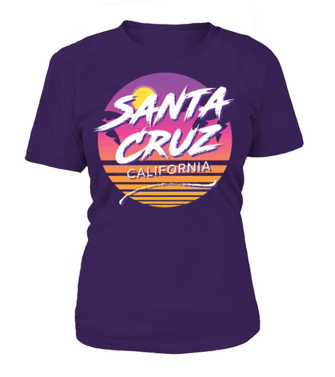 Santa Cruz California Fun 1980S Tropical Graphic Women's T-Shirt