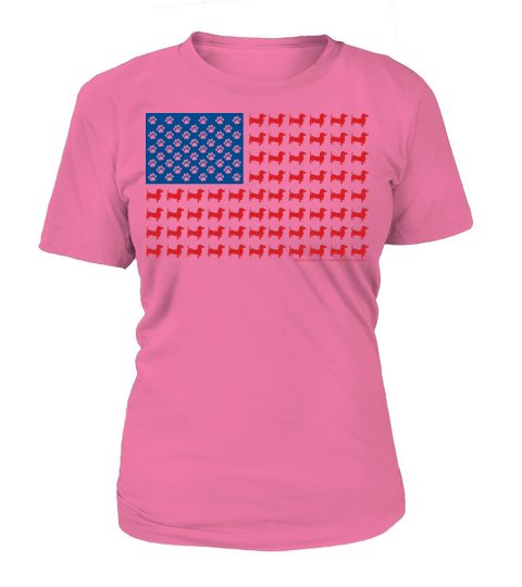 Doxie-USA-FLAG-for-Darks Women's T-Shirt