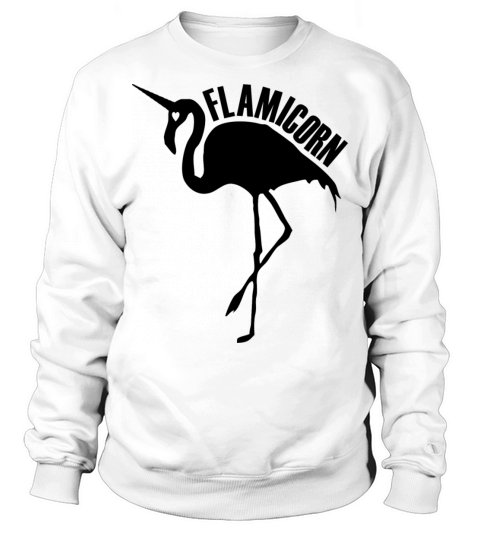 flamingo unicorn hybrid creature hybrids black Sweatshirt Unisex