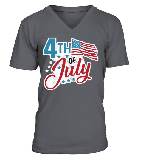 4th of July Sign Men's V-Neck T-shirt