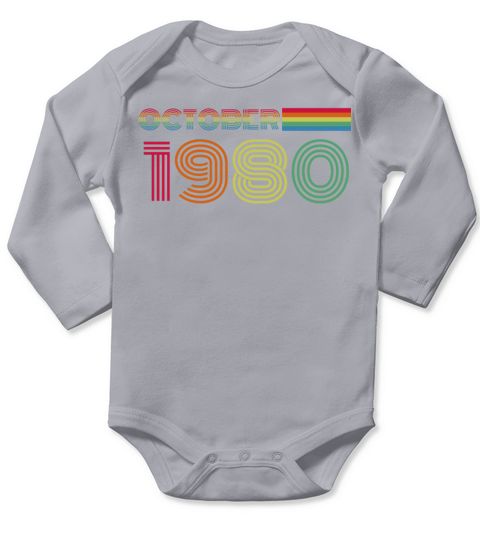 40th birthday men legendary October 1980 Long Sleeve Baby One-Piece