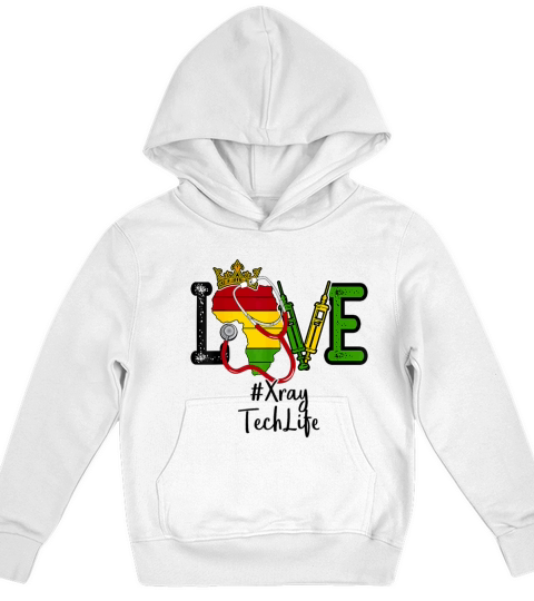 Black History Month Nurse XRay Tech Nurse s Day Kids Hoodie