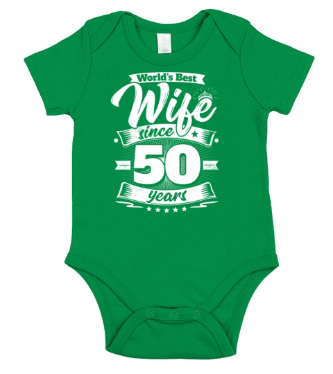 Wedding Day 50th Anniversary Gift Wife Spouse Short Sleeve Baby One-Piece
