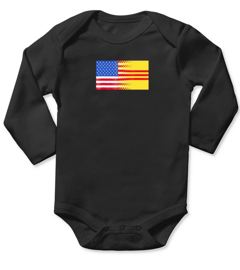 Vietnamese American South Vietnam Flag Shirt Long Sleeve Baby One-Piece