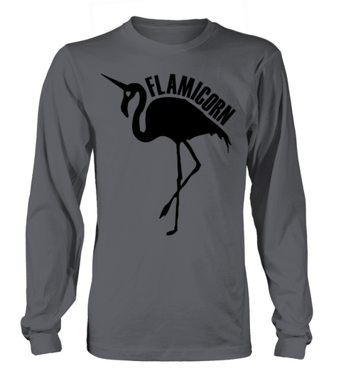 flamingo unicorn hybrid creature hybrids black Women's Long Sleeve