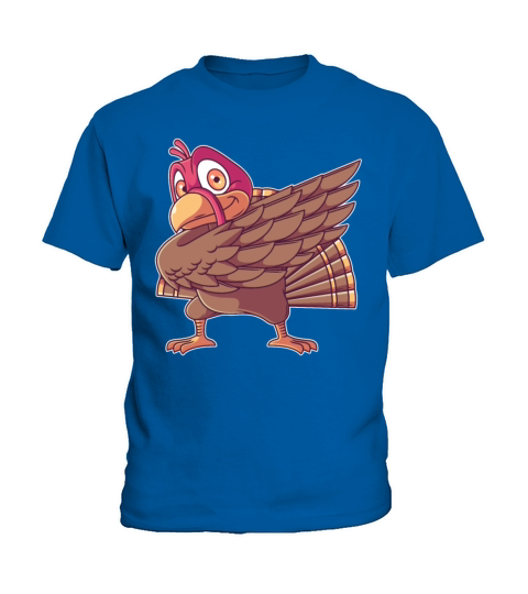 Thanksgiving Day Dabbing Turkey Boys Kids Men Turk Kids T-Shirt