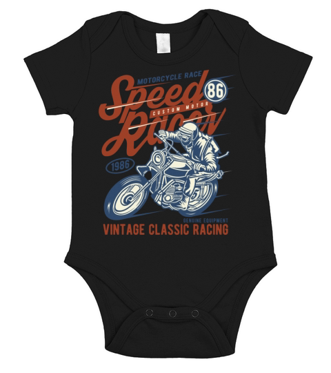 Speed Racer Vintage Classic Racing Short Sleeve Baby One-Piece