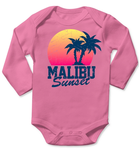Vintage Malibu Sunset used Long Sleeve Baby One-Piece