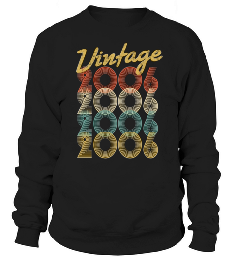 vintage retro since 2006 birthday gift Women's Sweatshirt