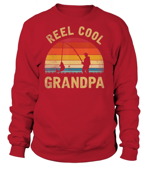 Mens Vintage Reel Cool GRANDPA Fish Fishing Shirt Women's Sweatshirt