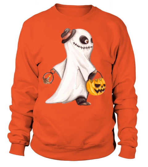 Ghost with pumpkin and candle Women's Sweatshirt