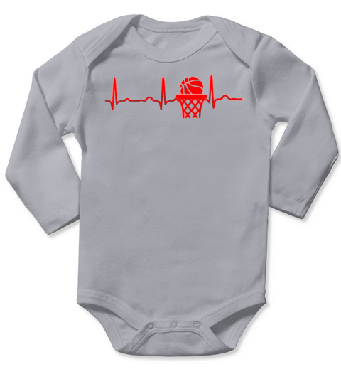 GIFT - BASKETBALL RED Long Sleeve Baby One-Piece