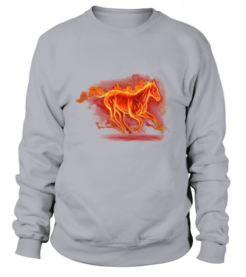 Vintage Graphic Fire Horse Running Sweatshirt Unisex
