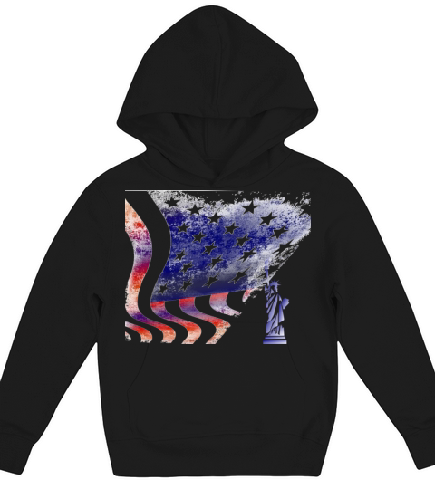 Vintage American Flag Kids Hoodie