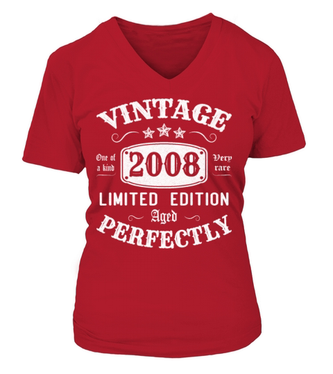 Vintage 2008 Limited Edition Aged Perfectly V-neck T-Shirt Woman