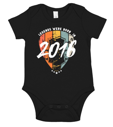 2016 Birthday Guitar Player Vintage Short Sleeve Baby One-Piece