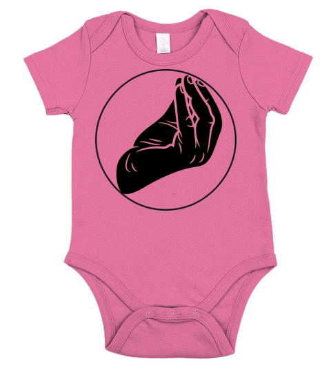 Italian Hand Gesture Short Sleeve Baby One-Piece