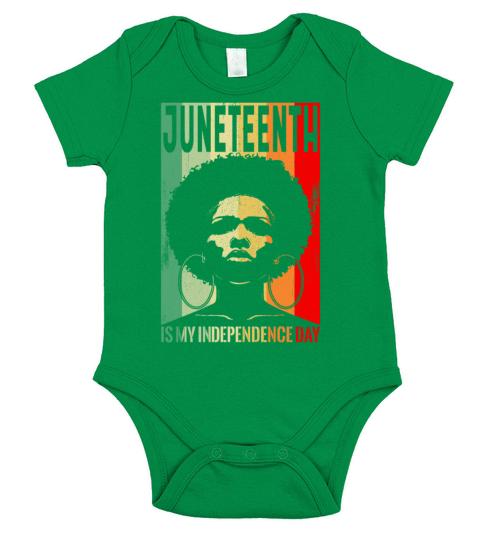 Juneteenth Is My Independence Day Afro Womanjunete Short Sleeve Baby One-Piece