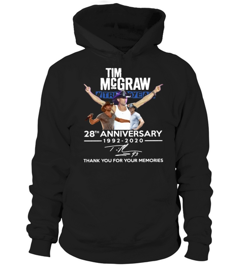 Tim Mcgraw 28th Anniversary 1992 2020 Thank You For The Memories Hoodie Unisex