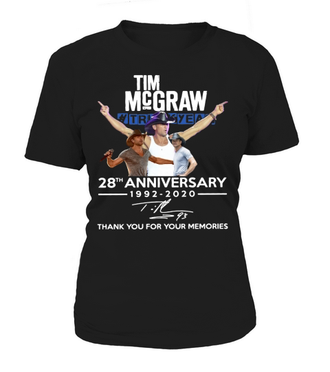 Tim Mcgraw 28th Anniversary 1992 2020 Thank You For The Memories Women's T-Shirt