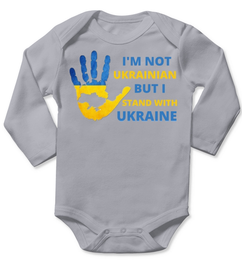Im not ukrainian but i stand with ukraine Long Sleeve Baby One-Piece