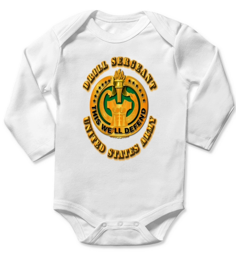 Army - Drill Sergeant Long Sleeve Baby One-Piece