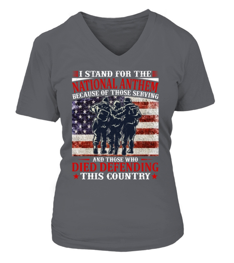 I Stand For The Veteran Women's V-Neck T-shirt
