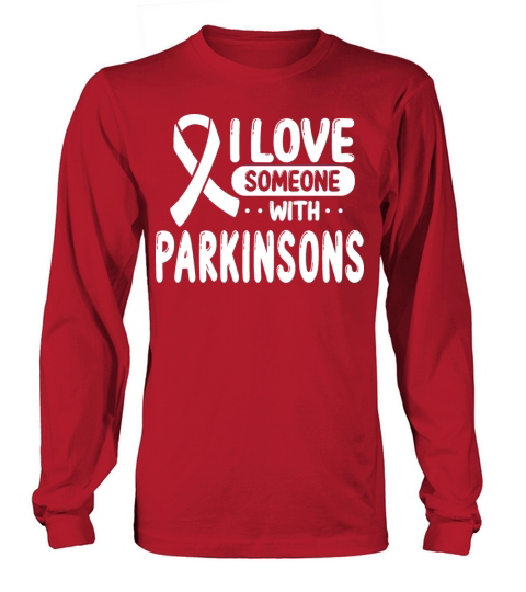 Parkinson Awareness I love White Ribbon Men's Long Sleeve