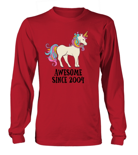 Awesome Since 2004 Unicorn Birthday Gift Women's Long Sleeve