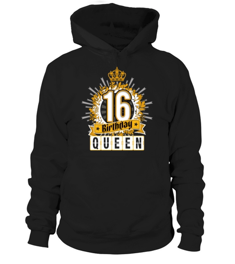 16th birthday queen graphic vintage girl gift Women's Hoodie