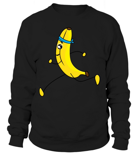 Banana Running Cartoon Women's Sweatshirt