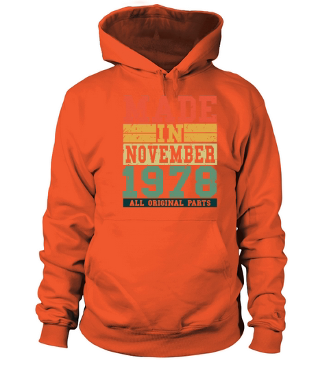 1978 Birthday November Vintage Saying Women's Hoodie