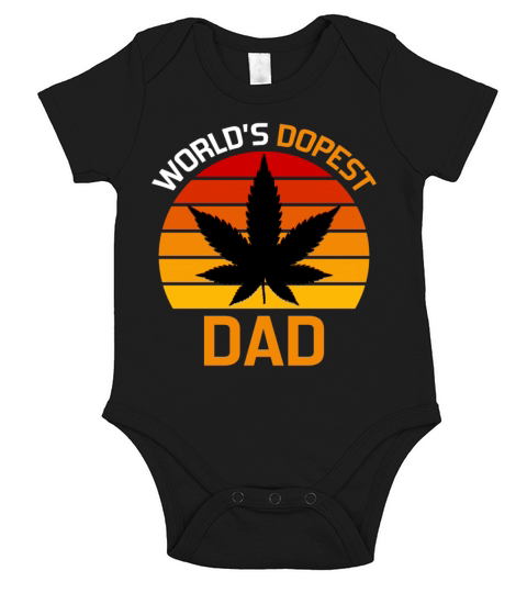 Worlds Dopest Dad Short Sleeve Baby One-Piece