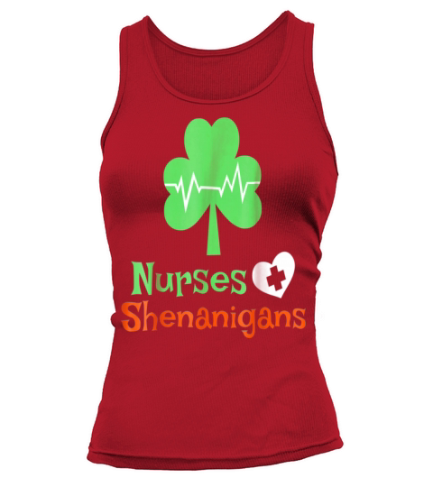 Funny Irish Nurses Love Shenanigans St Patricks Da Tank top Woman
