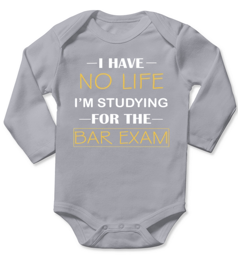 Bar Exam Shirt Funny Law School Graduation Gifts Long Sleeve Baby One-Piece