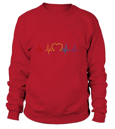 Herzschlag Regenbogen Herz LGBT Liebe bunt CSD Women's Sweatshirt